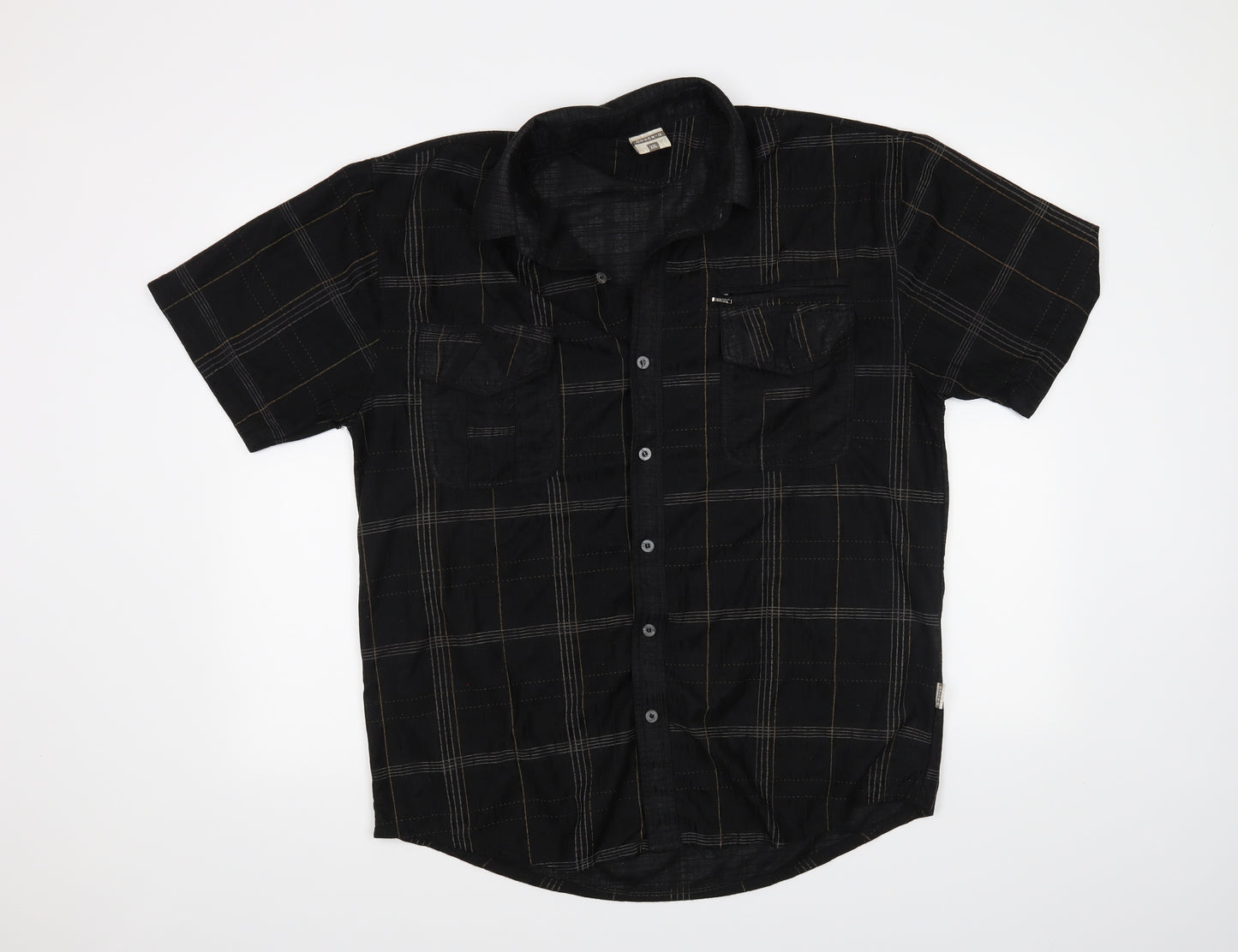 Green G Mens Black    Button-Up Size 2XL