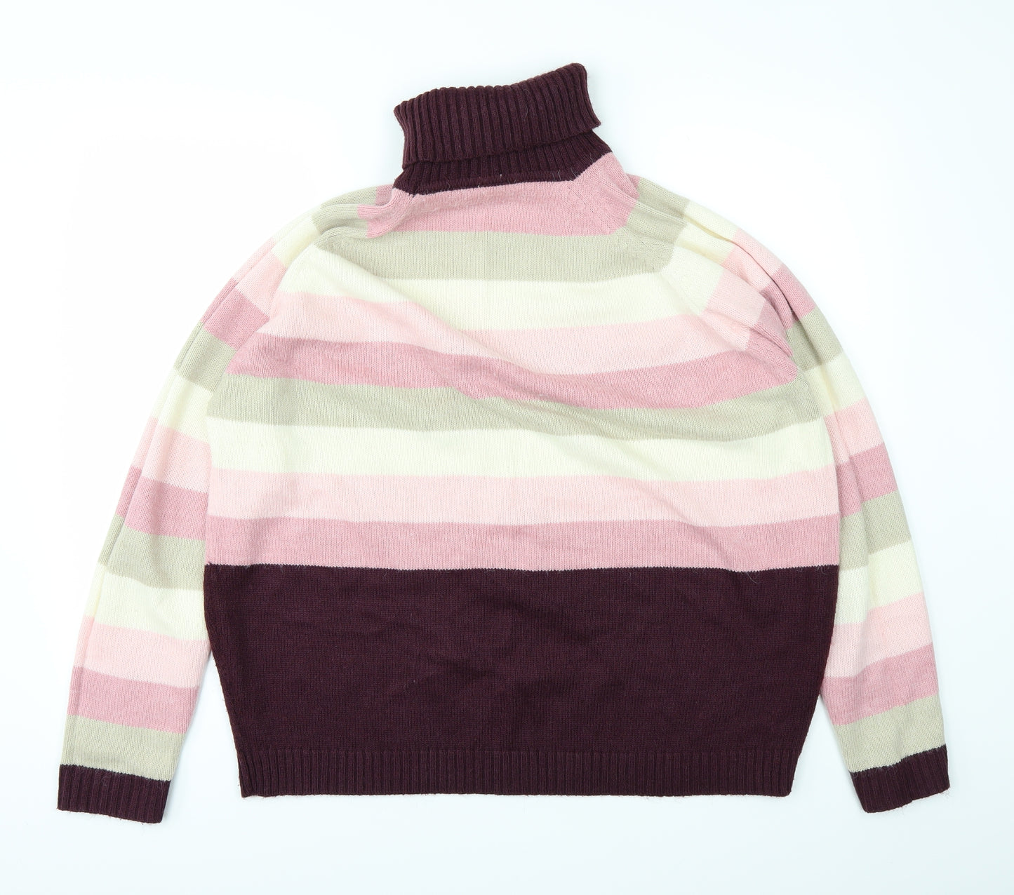 Casual Comfort Womens Pink Striped  Pullover Jumper Size 20