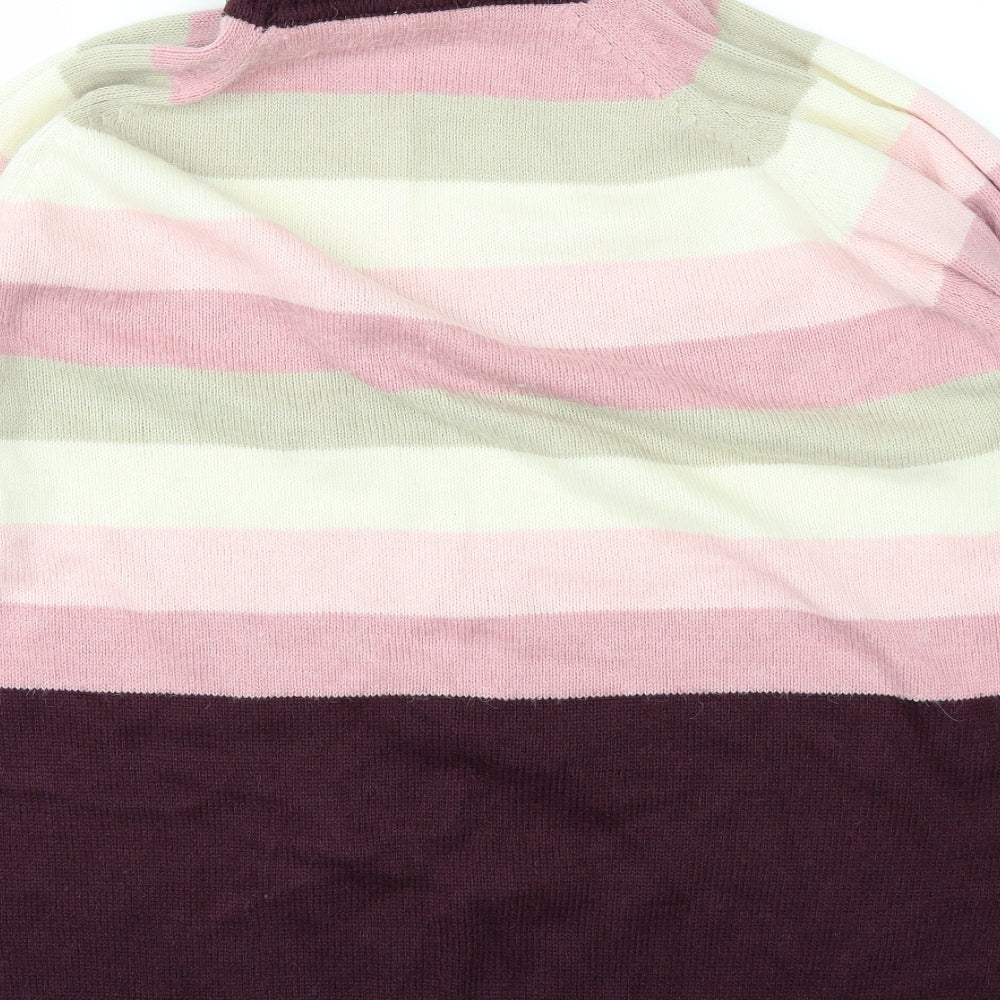 Casual Comfort Womens Pink Striped  Pullover Jumper Size 20