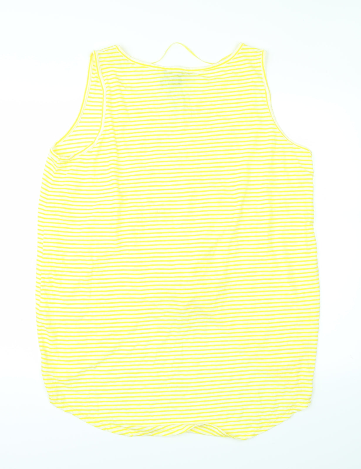 Primark Womens Yellow Striped  Basic T-Shirt Size XL