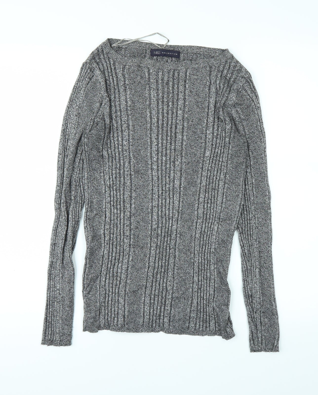 Marks and Spencer Womens Grey   Basic T-Shirt Size 14
