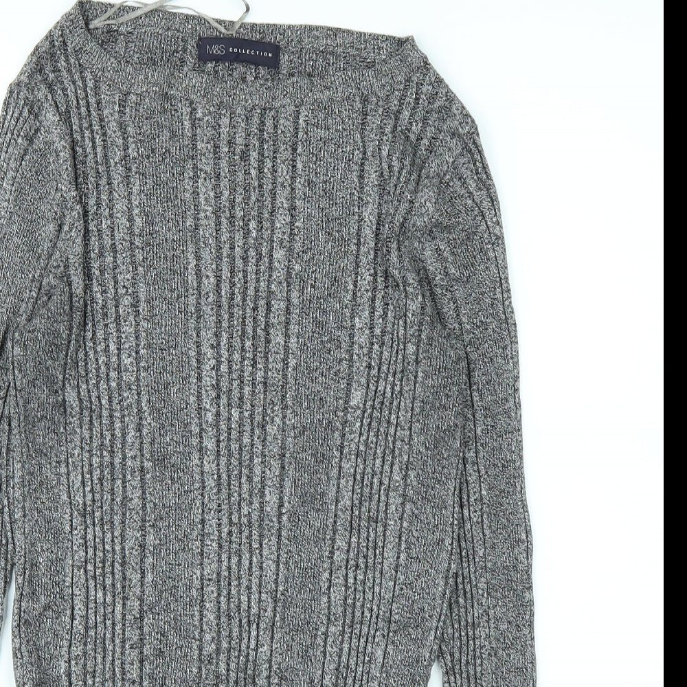 Marks and Spencer Womens Grey   Basic T-Shirt Size 14