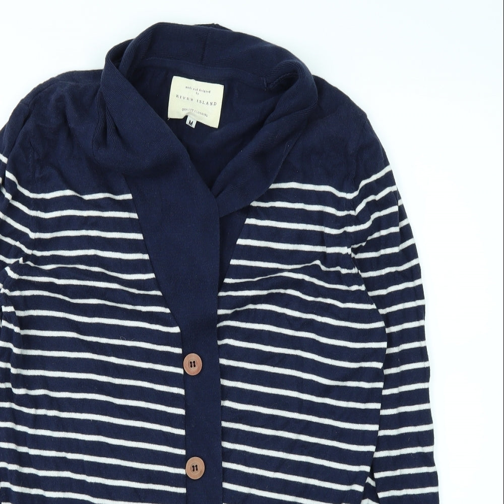 River Island Womens Blue   Cardigan Jumper Size M