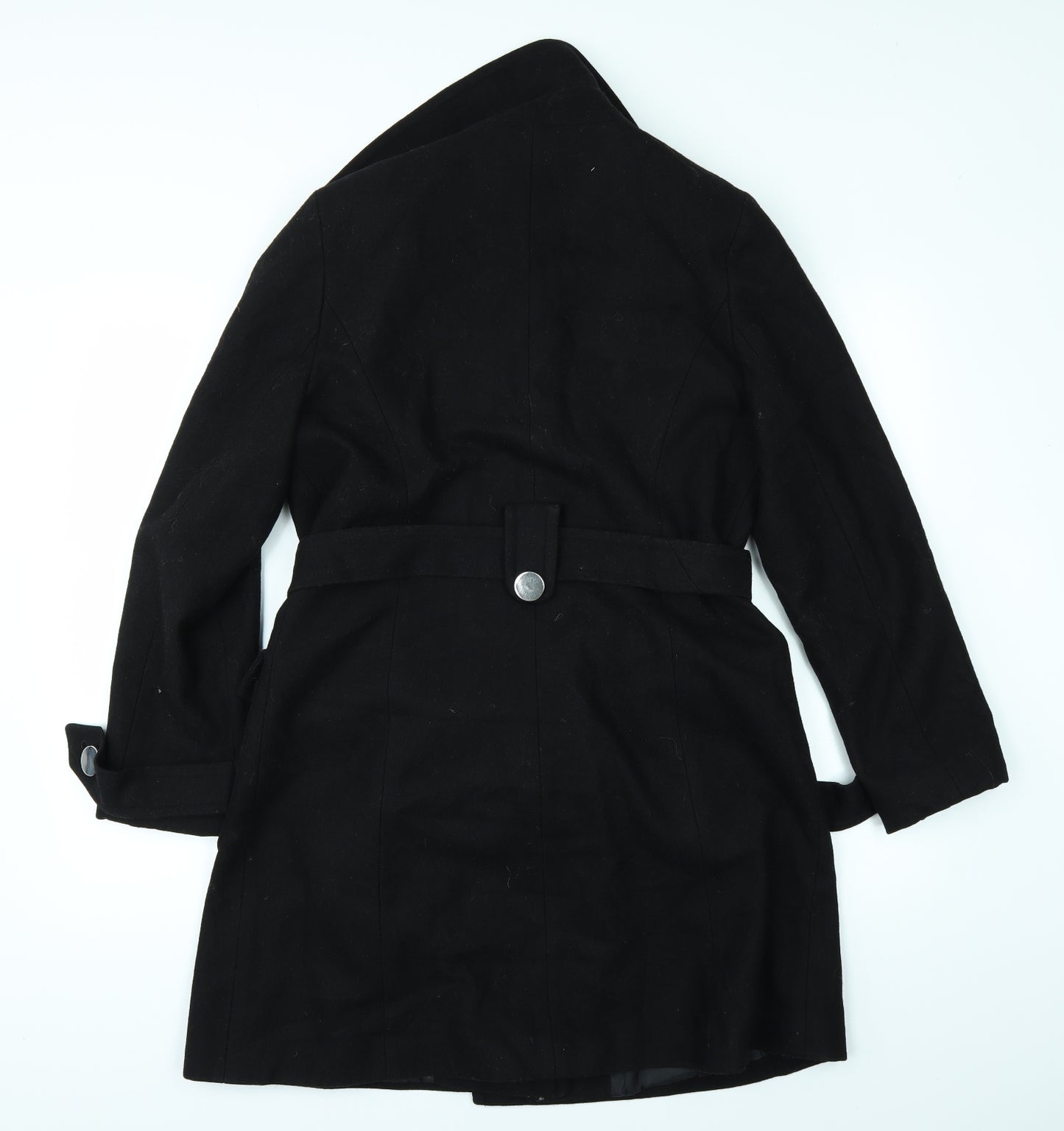 Oasis Womens Black   Overcoat Coat Size 10