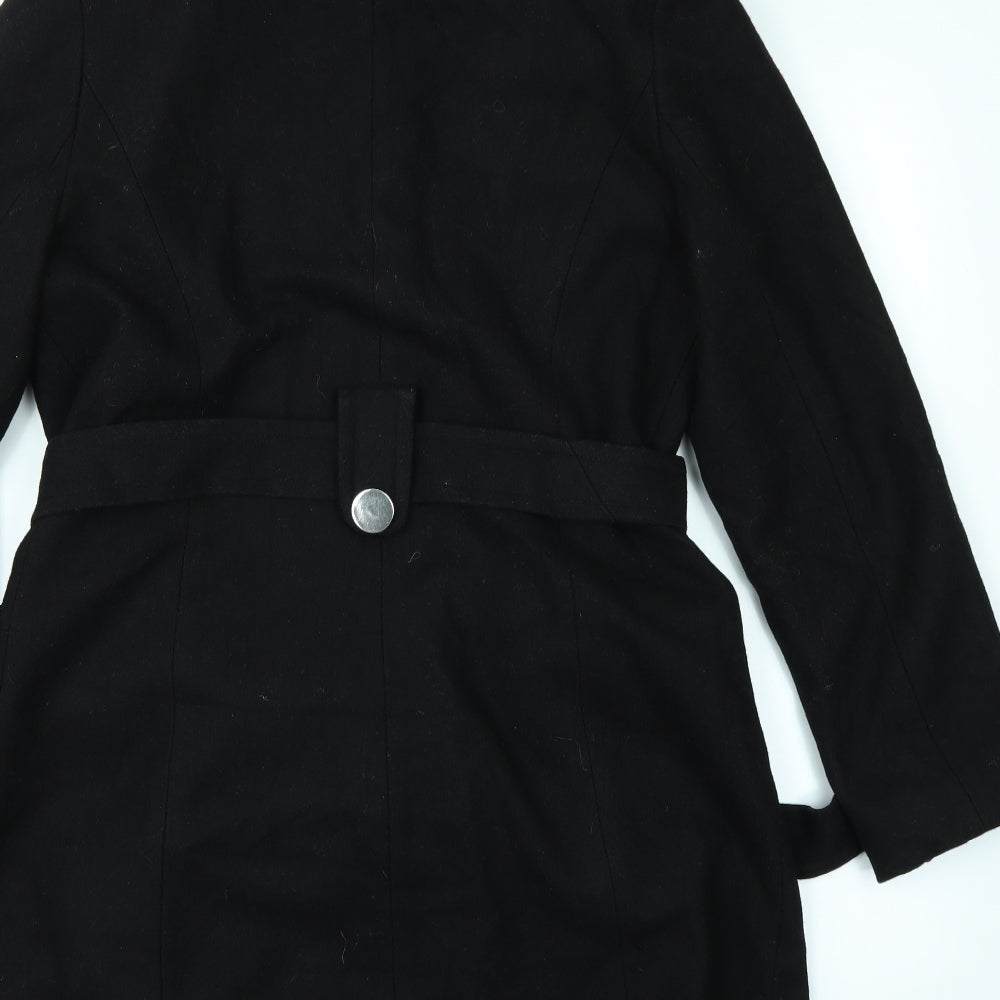 Oasis Womens Black   Overcoat Coat Size 10