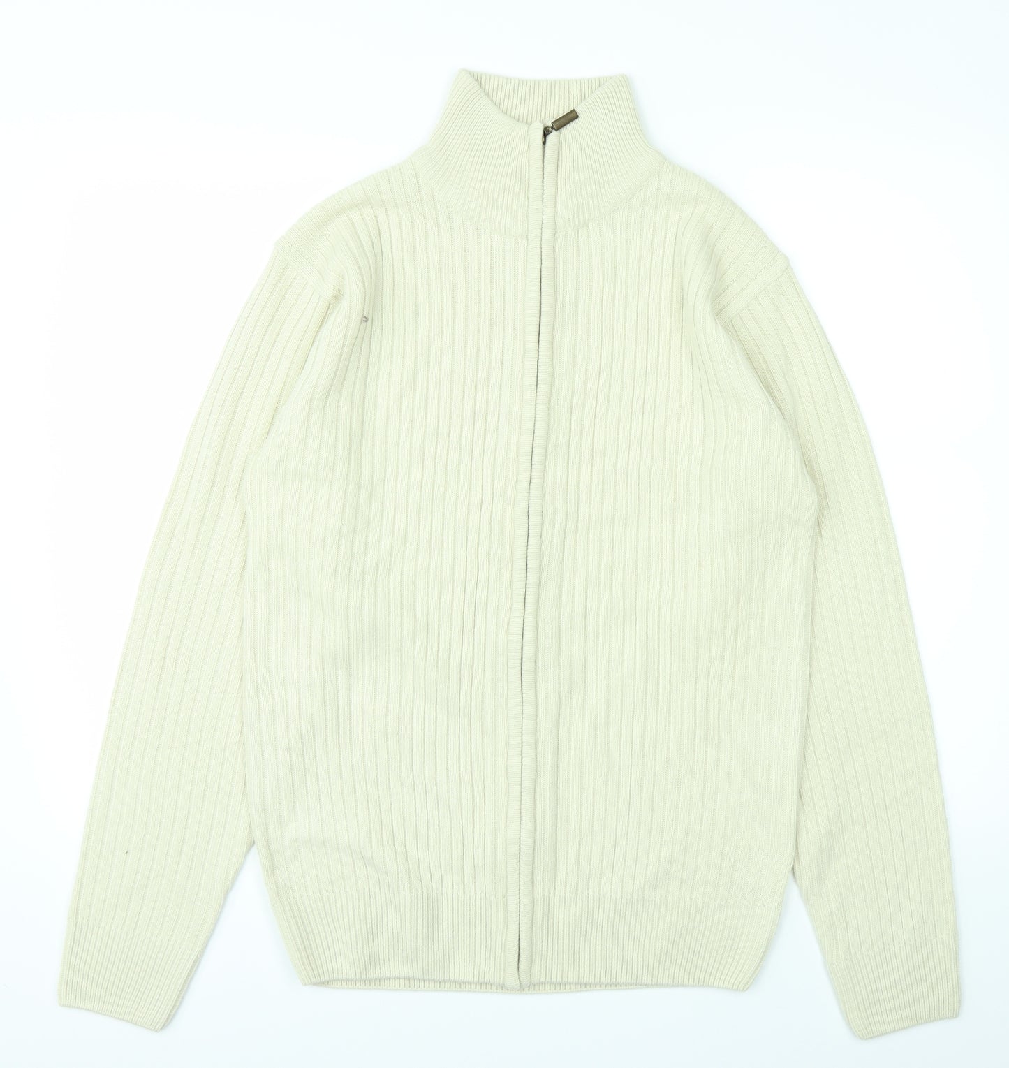 South Bay Womens White   Full Zip Jumper Size S
