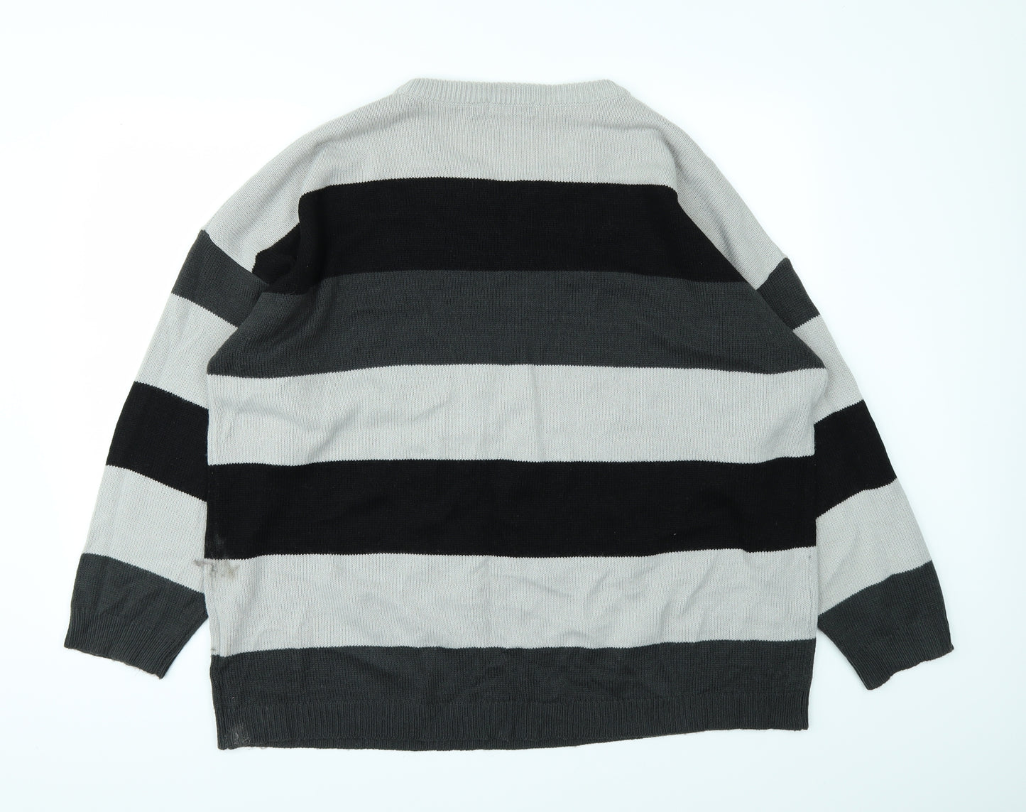 Brave Soul Womens Green Striped  Pullover Jumper Size 24