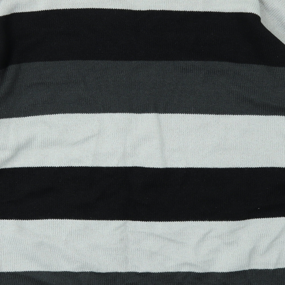 Brave Soul Womens Green Striped  Pullover Jumper Size 24
