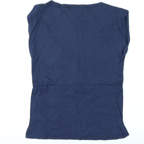 Topshop Womens Blue   Basic T-Shirt Size 6