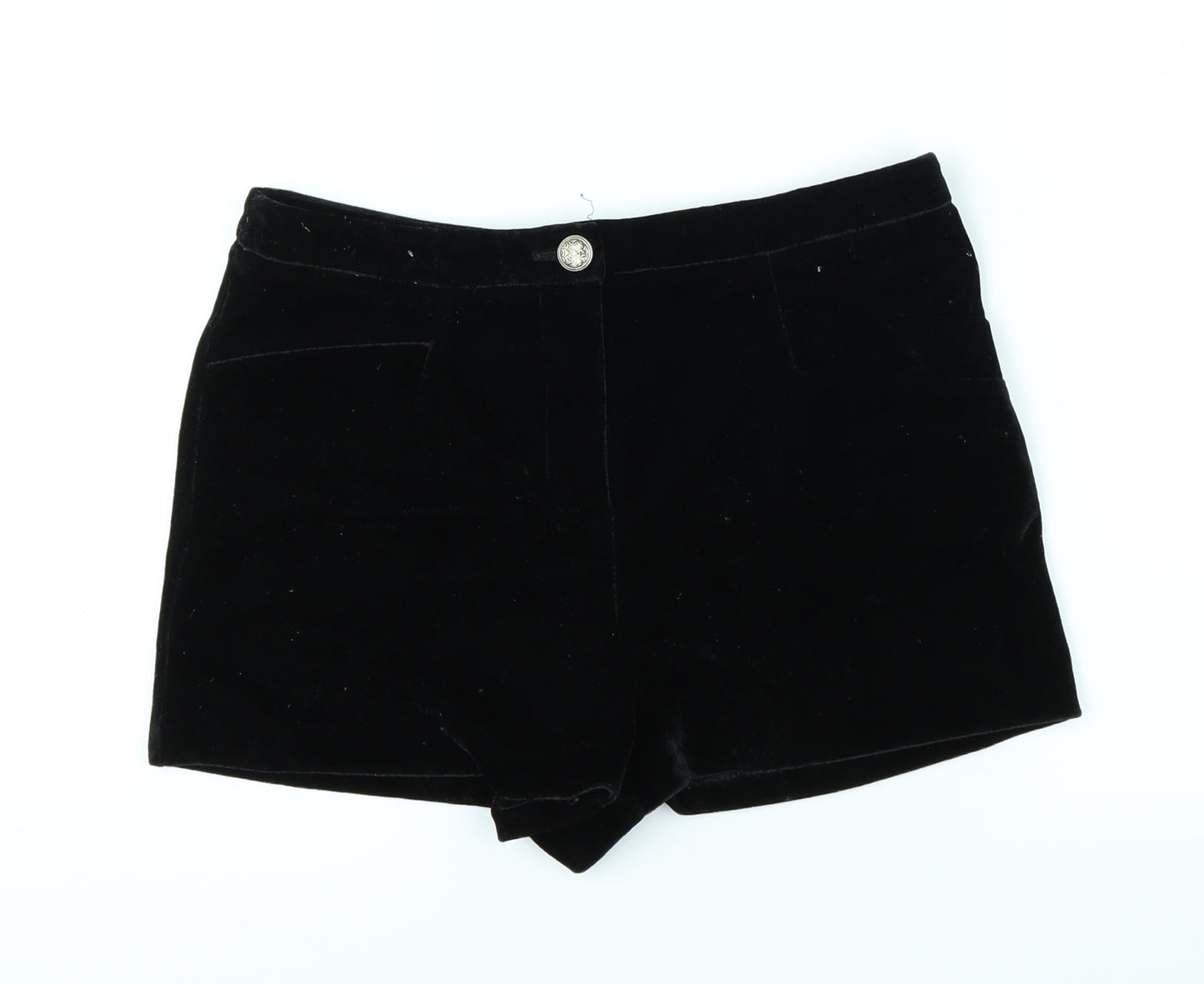 Topshop Womens Black   Cut-Off Shorts Size 10