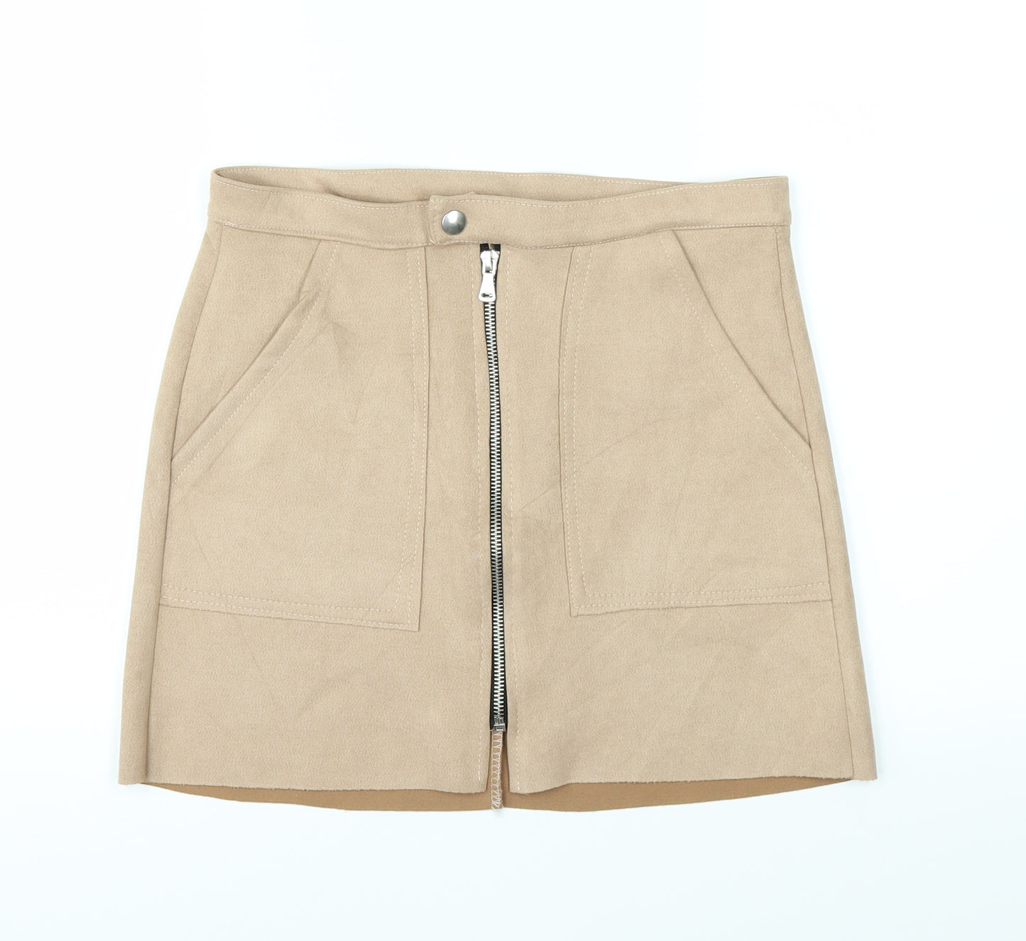 Preworn Womens Beige   A-Line Skirt Size S