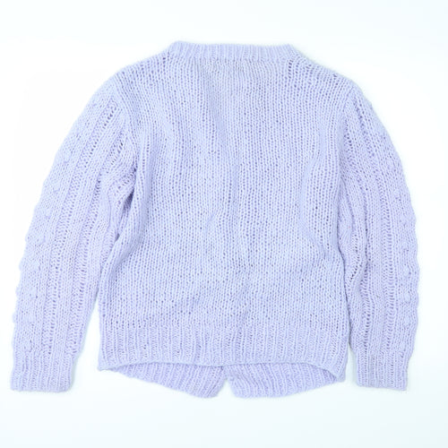 thic Womens Purple   Cardigan Jumper Size L