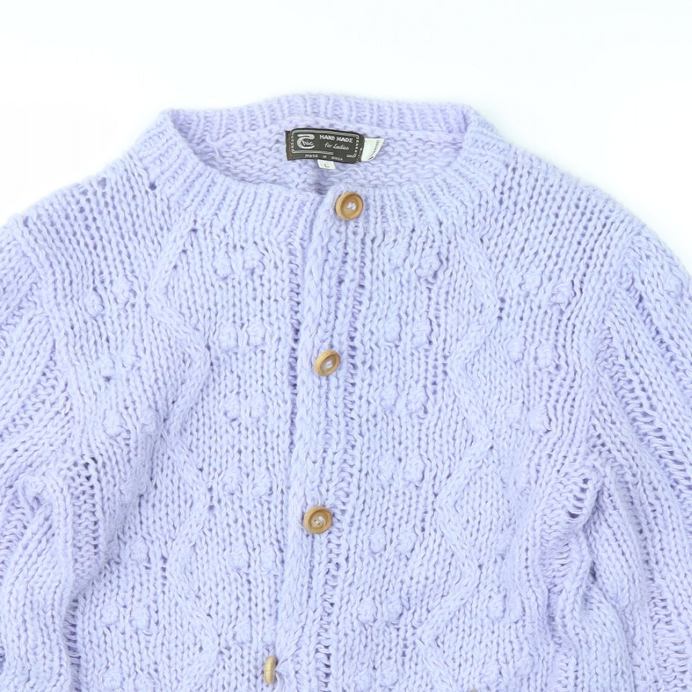 thic Womens Purple   Cardigan Jumper Size L