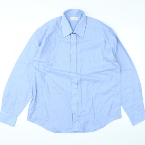 Simon taylor Mens Blue    Dress Shirt Size 16