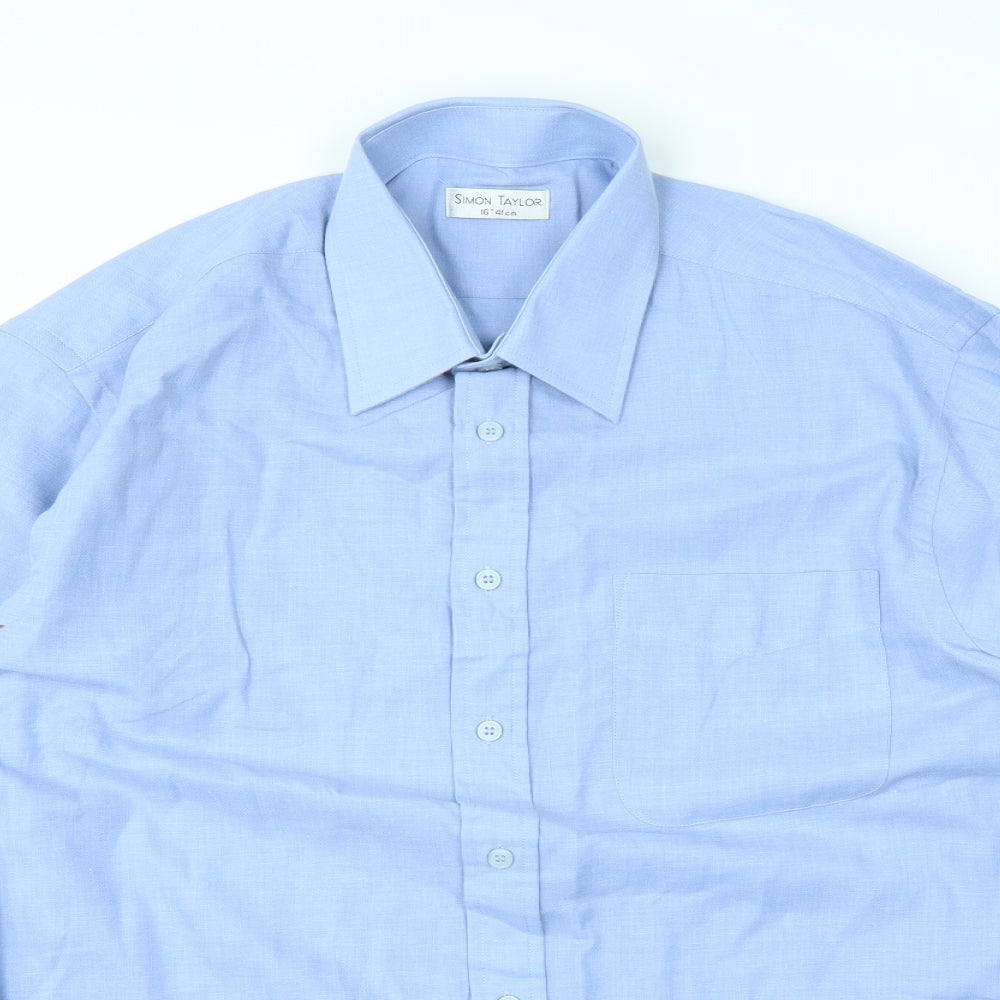 Simon taylor Mens Blue    Dress Shirt Size 16