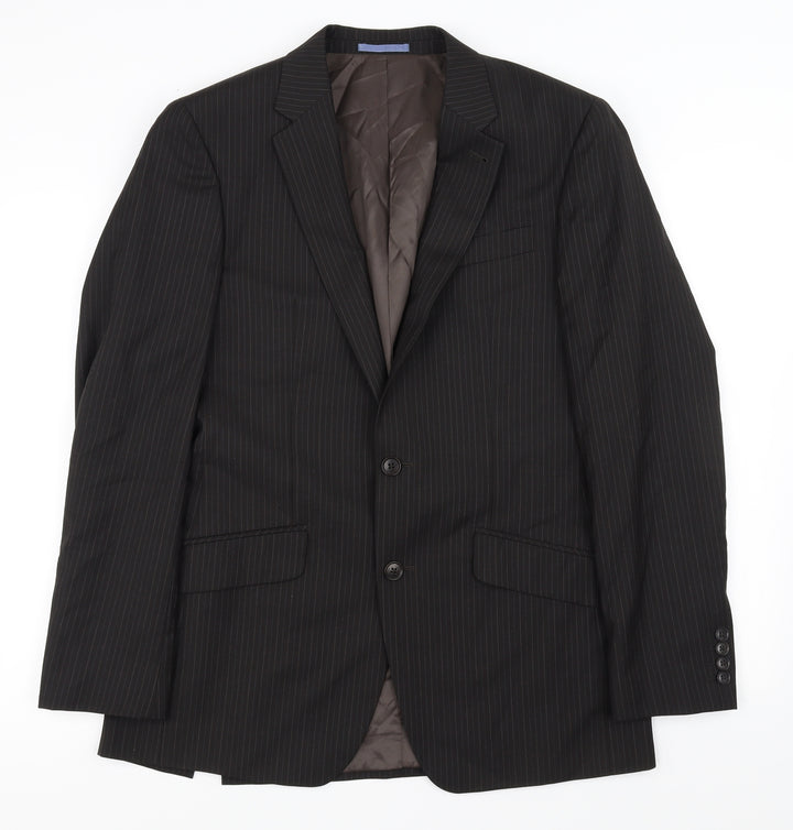 NEXT Mens Black Striped  Jacket Blazer Size 38