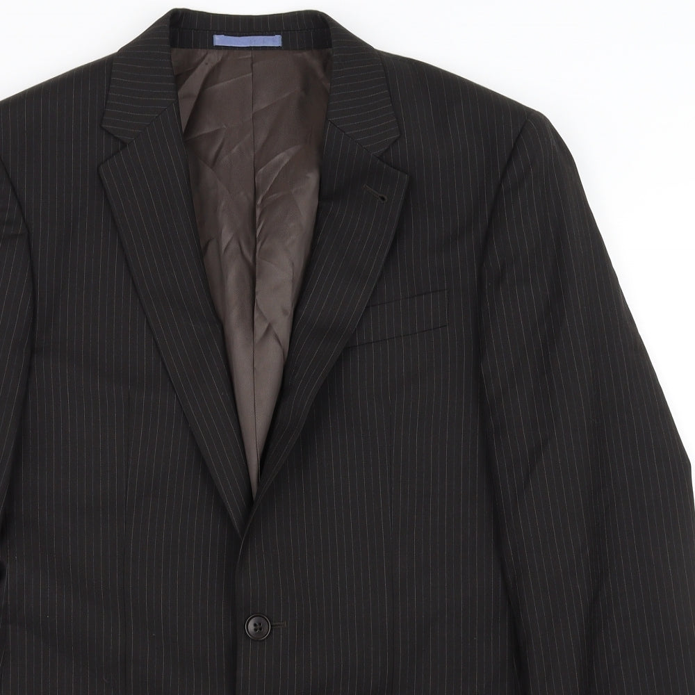 NEXT Mens Black Striped  Jacket Blazer Size 38