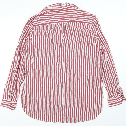 NEXT Womens Red Striped  Basic Button-Up Size 20