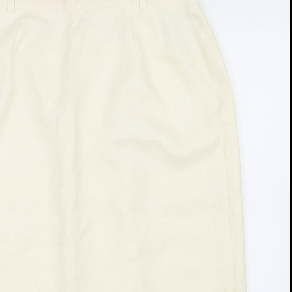 Viyella Womens Yellow   A-Line Skirt Size 16