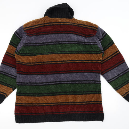 Liz wear Womens Black Striped  Pullover Jumper Size M