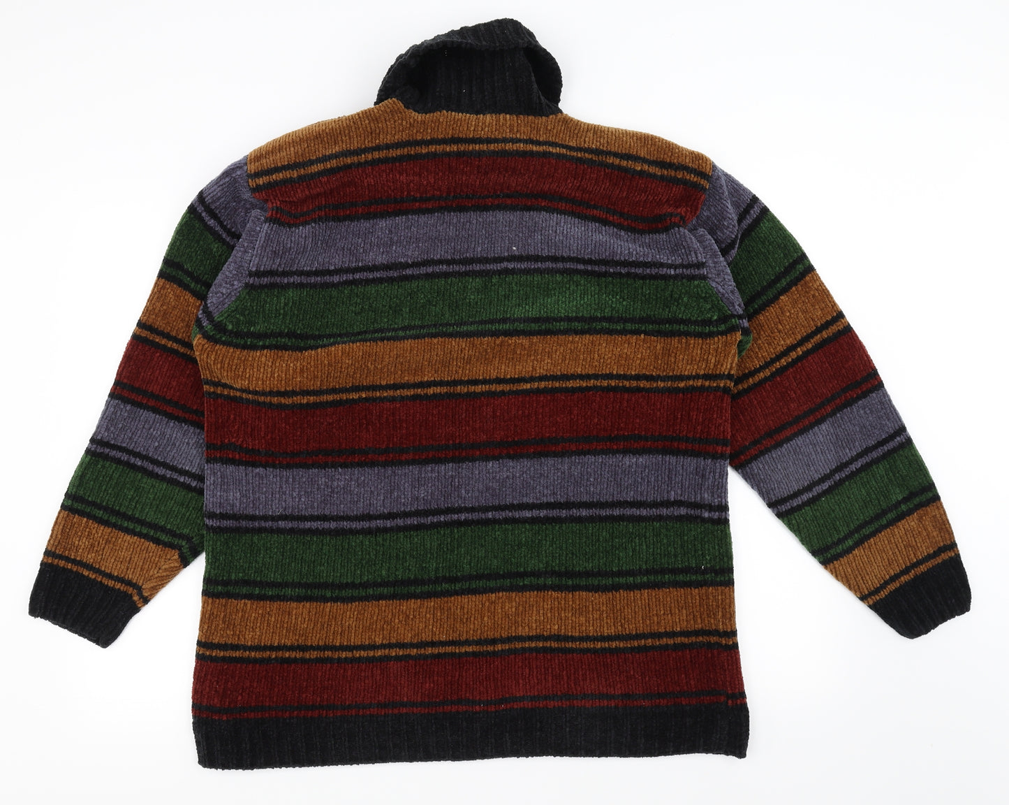 Liz wear Womens Black Striped  Pullover Jumper Size M