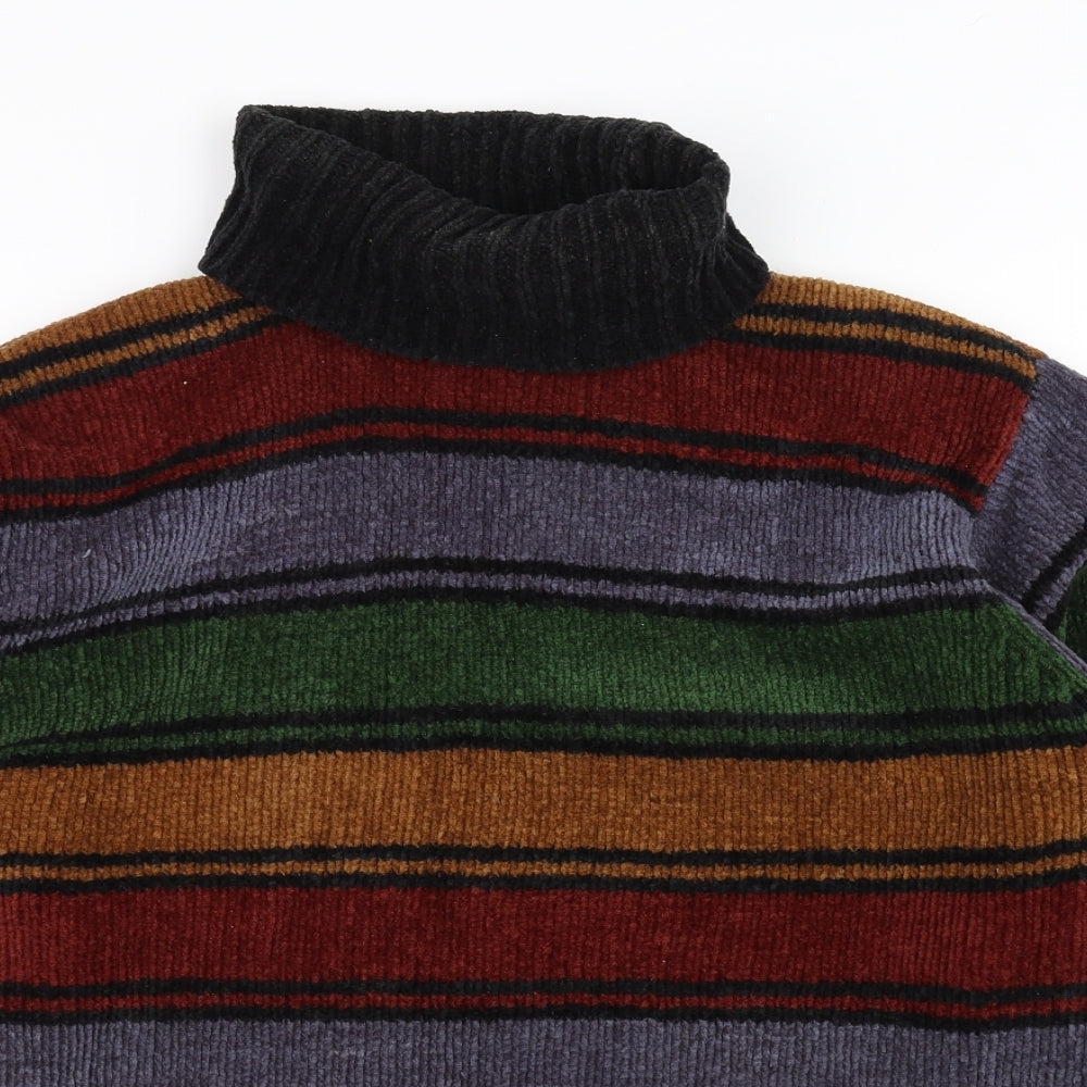 Liz wear Womens Black Striped  Pullover Jumper Size M