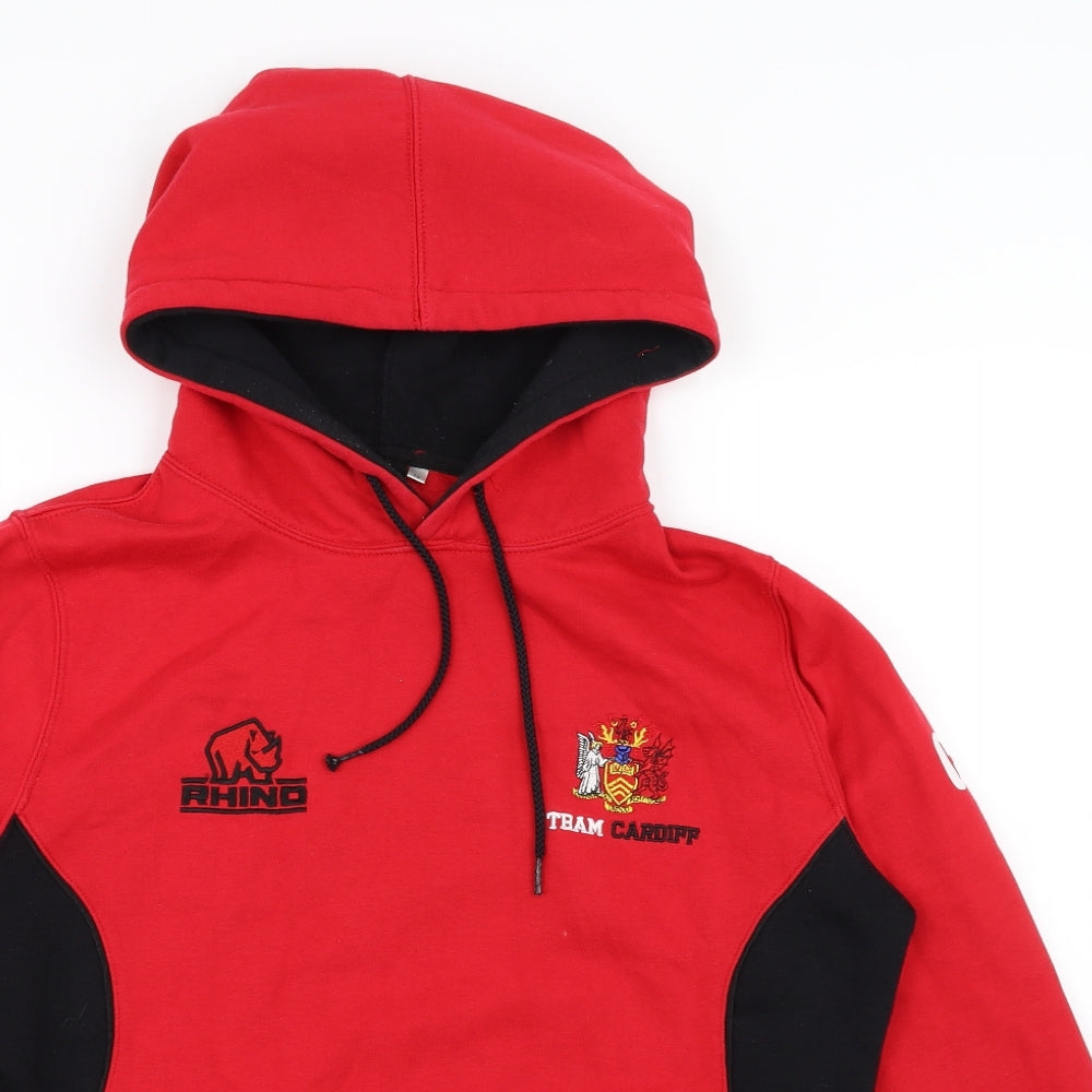 Rhino Womens Red   Pullover Hoodie Size 12