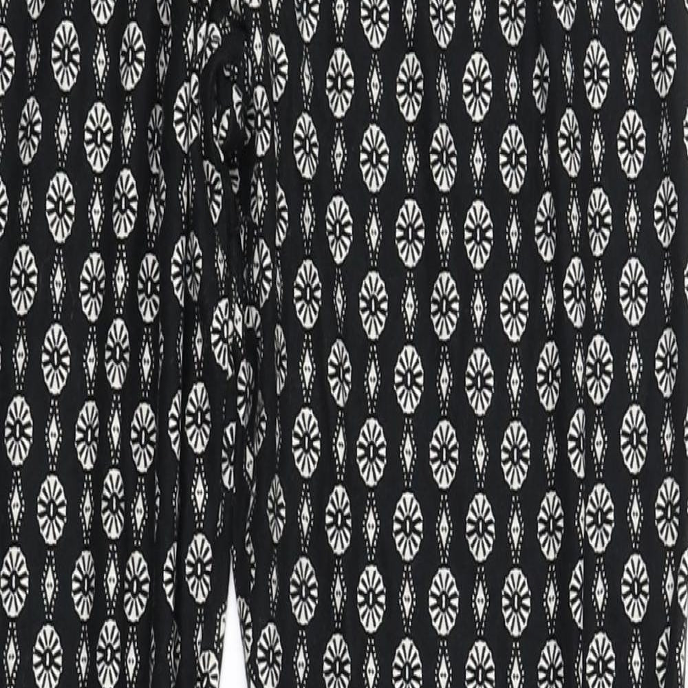 Atmosphere Womens Black Geometric  Cropped Leggings Size 10