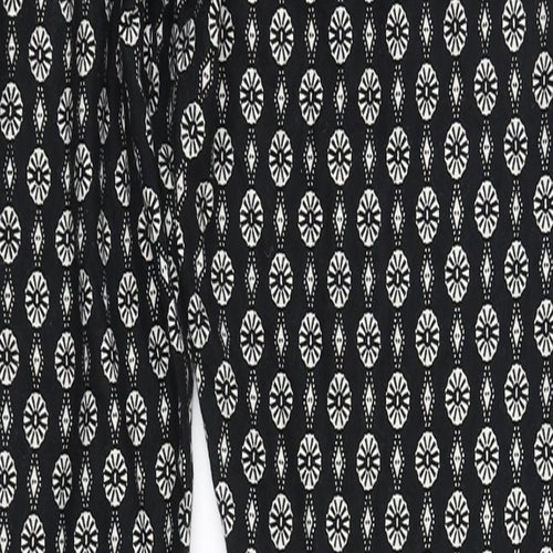 Atmosphere Womens Black Geometric  Cropped Leggings Size 10