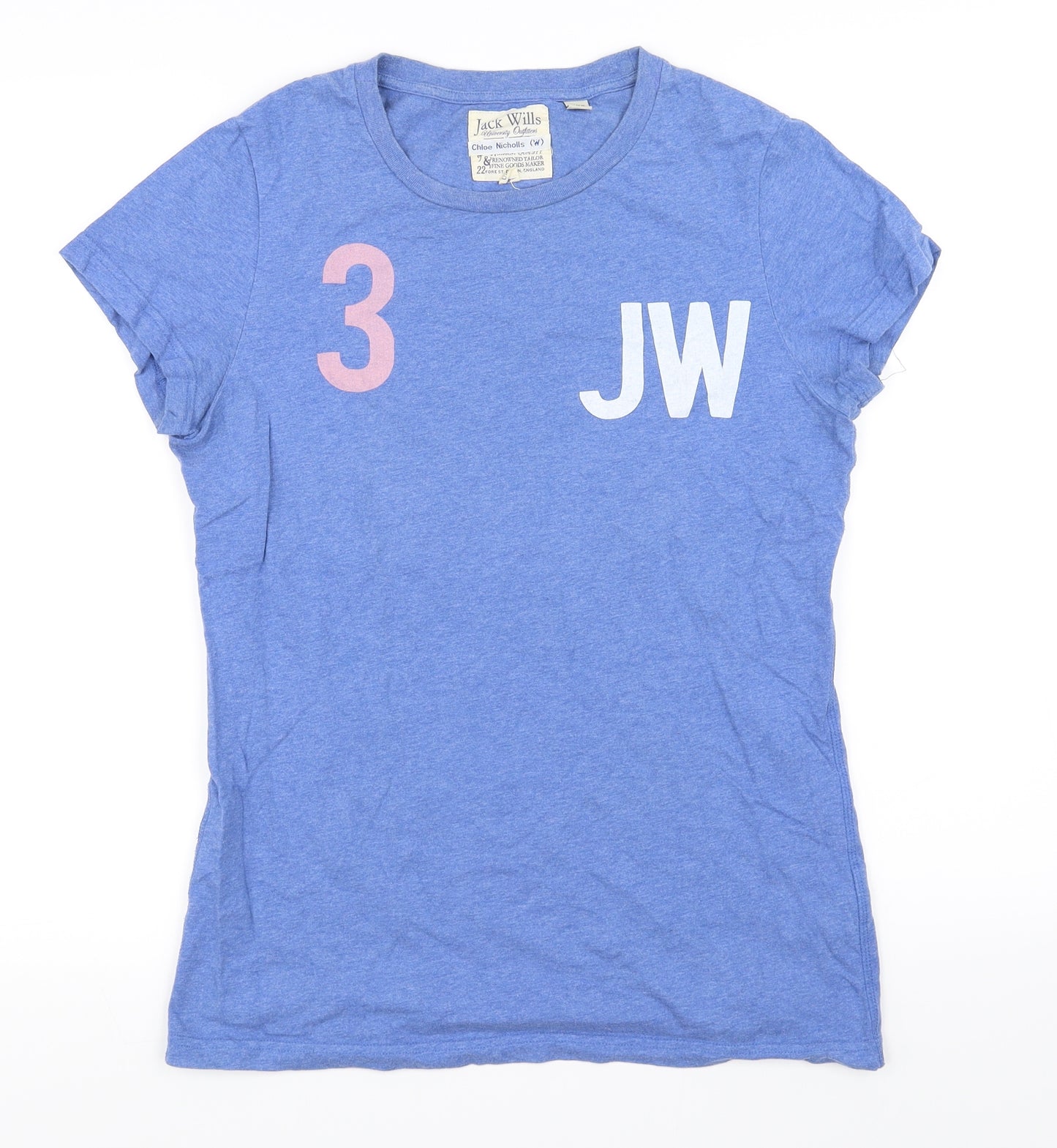Jack Wills Womens Blue   Basic T-Shirt Size 12