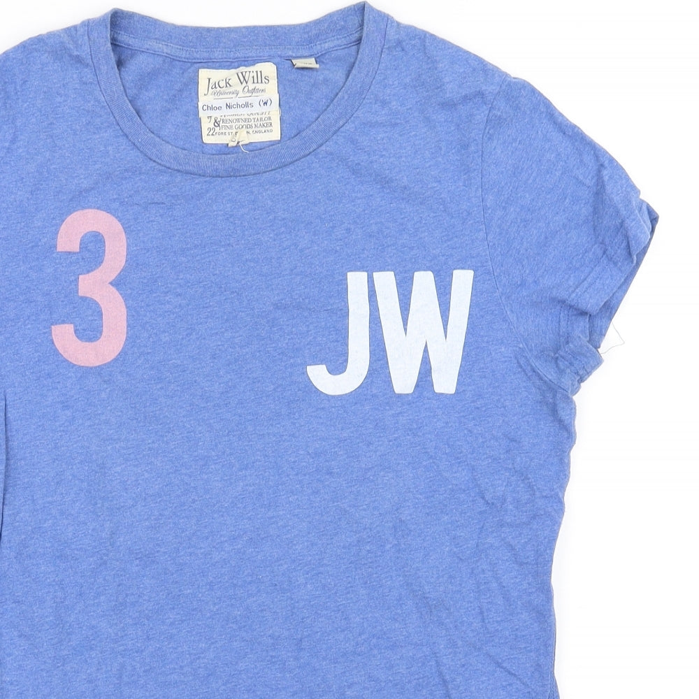 Jack Wills Womens Blue   Basic T-Shirt Size 12