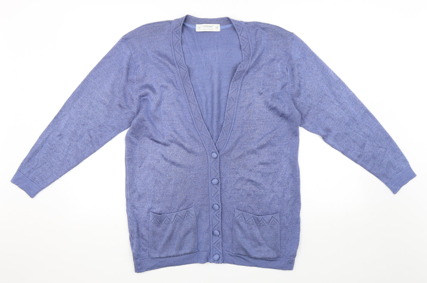 St Michael  Womens Blue   Cardigan Jumper Size 12