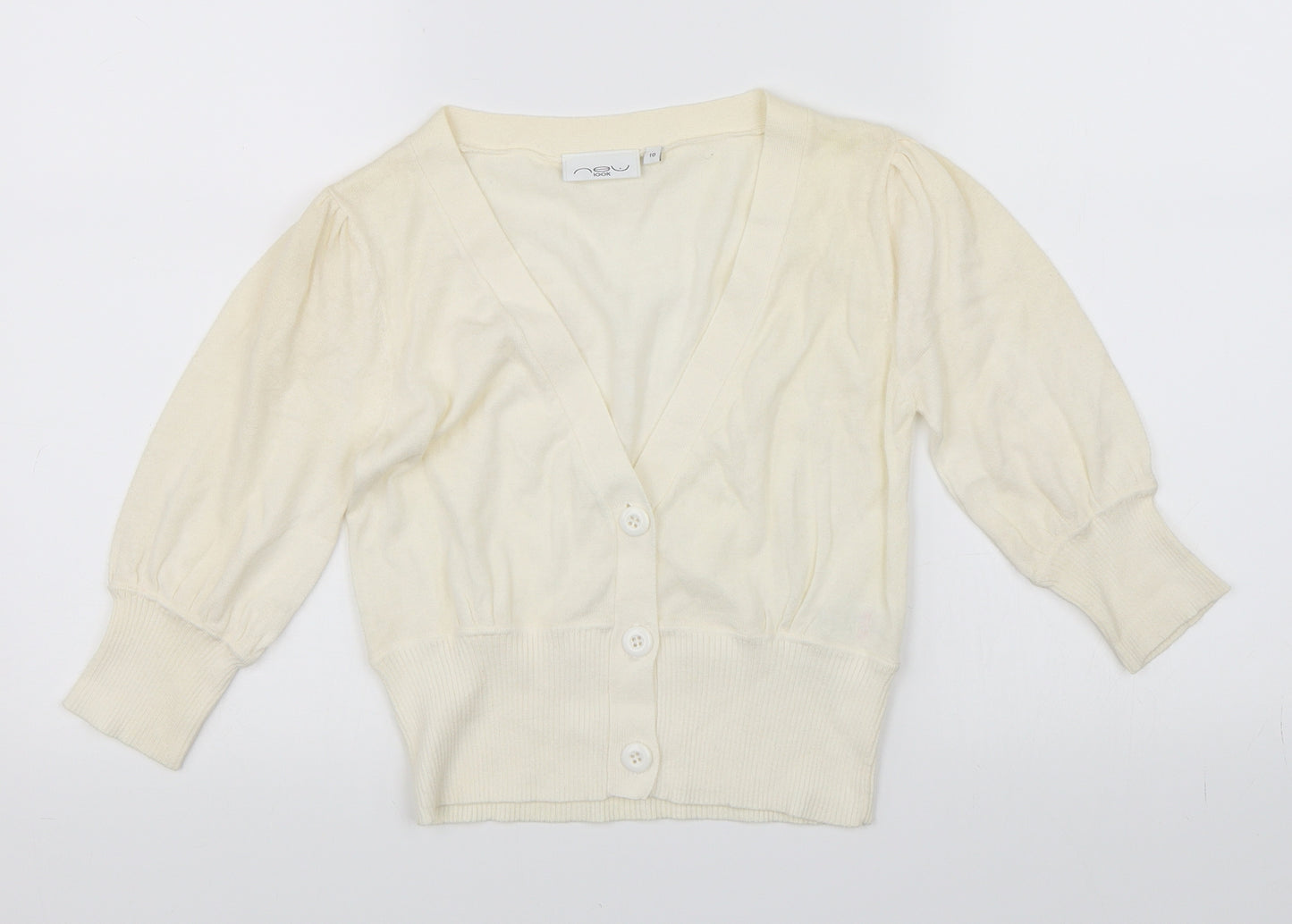 Newlook Womens White   Cardigan Jumper Size 10
