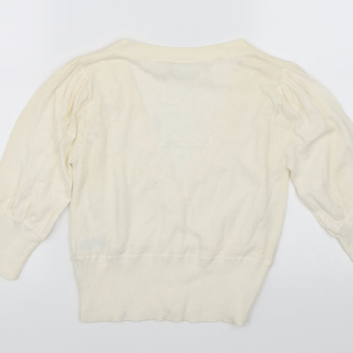 Newlook Womens White   Cardigan Jumper Size 10