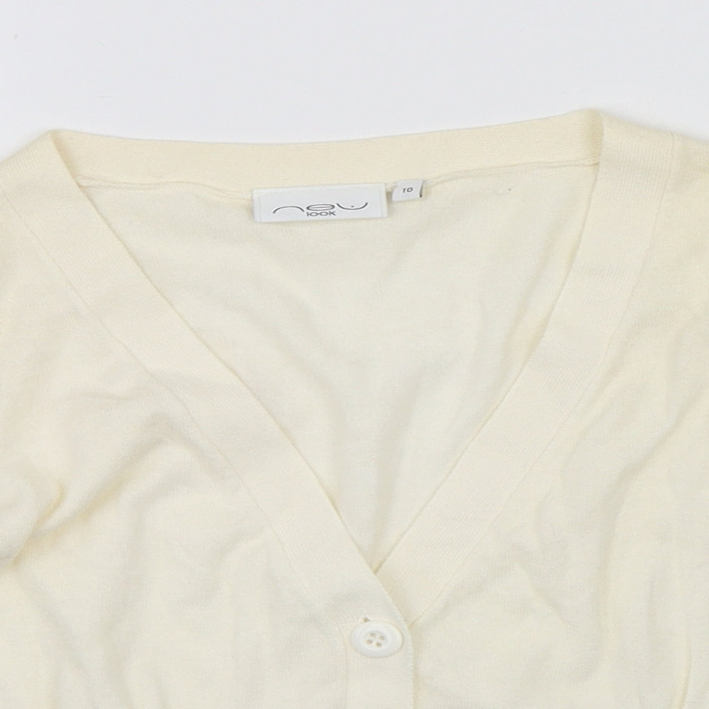 Newlook Womens White   Cardigan Jumper Size 10