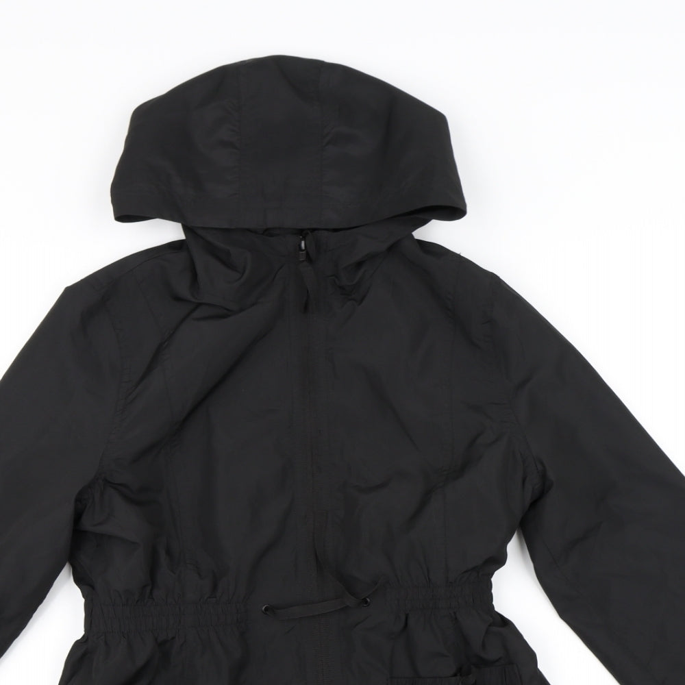 Marks and Spencer Girls Black   Rain Coat Coat Size 10 Years