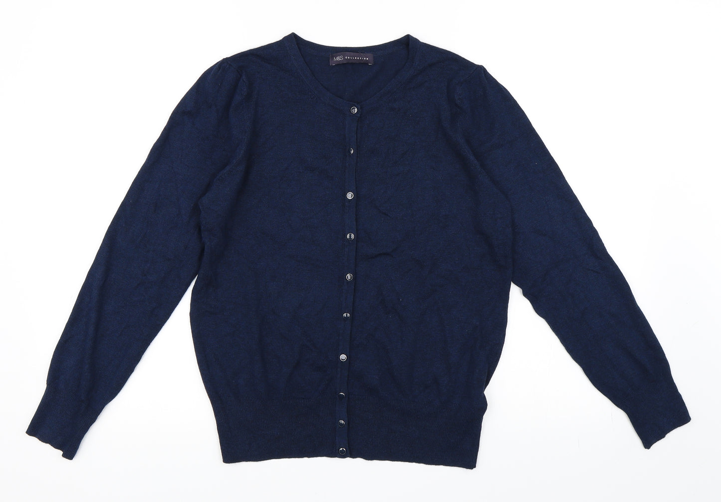 Marks and Spencer Womens Blue   Cardigan Jumper Size 14