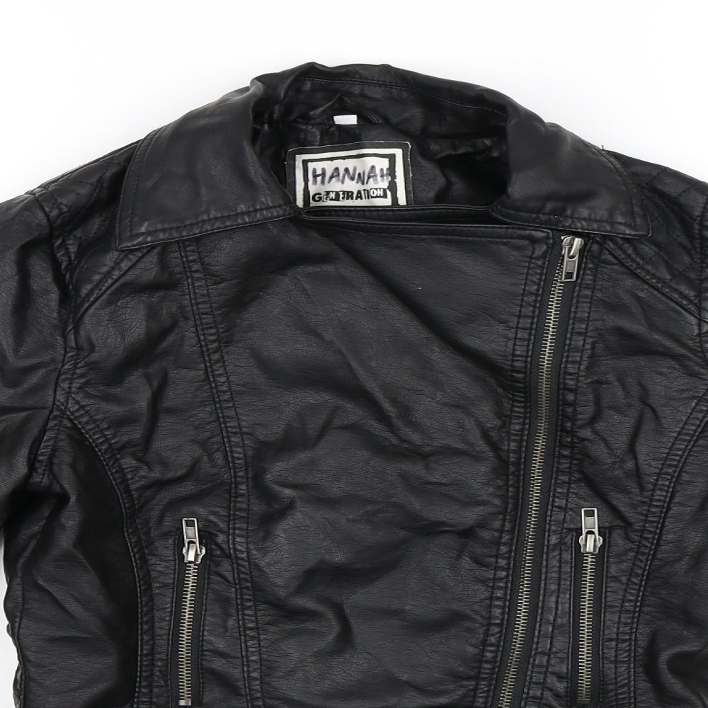 Newlook Girls Black   Jacket  Size 12-13 Years  - Faux Leather Jacket