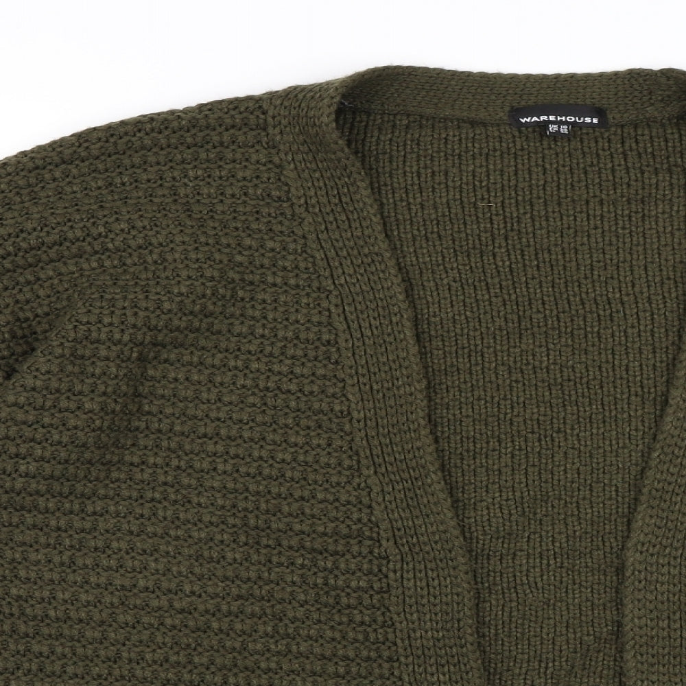 Warehouse Womens Green   Cardigan Jumper Size 10