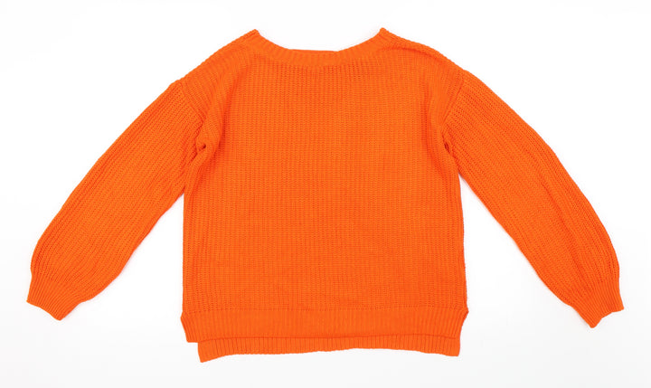 Primark Womens Orange   Pullover Jumper Size S