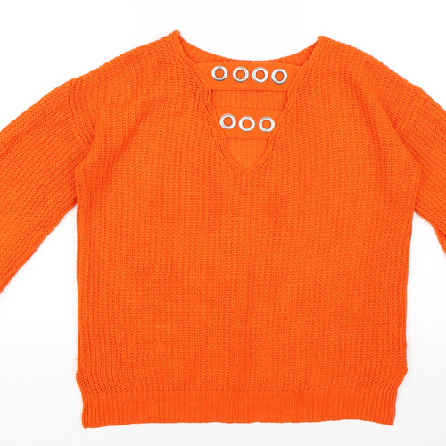Primark Womens Orange   Pullover Jumper Size S