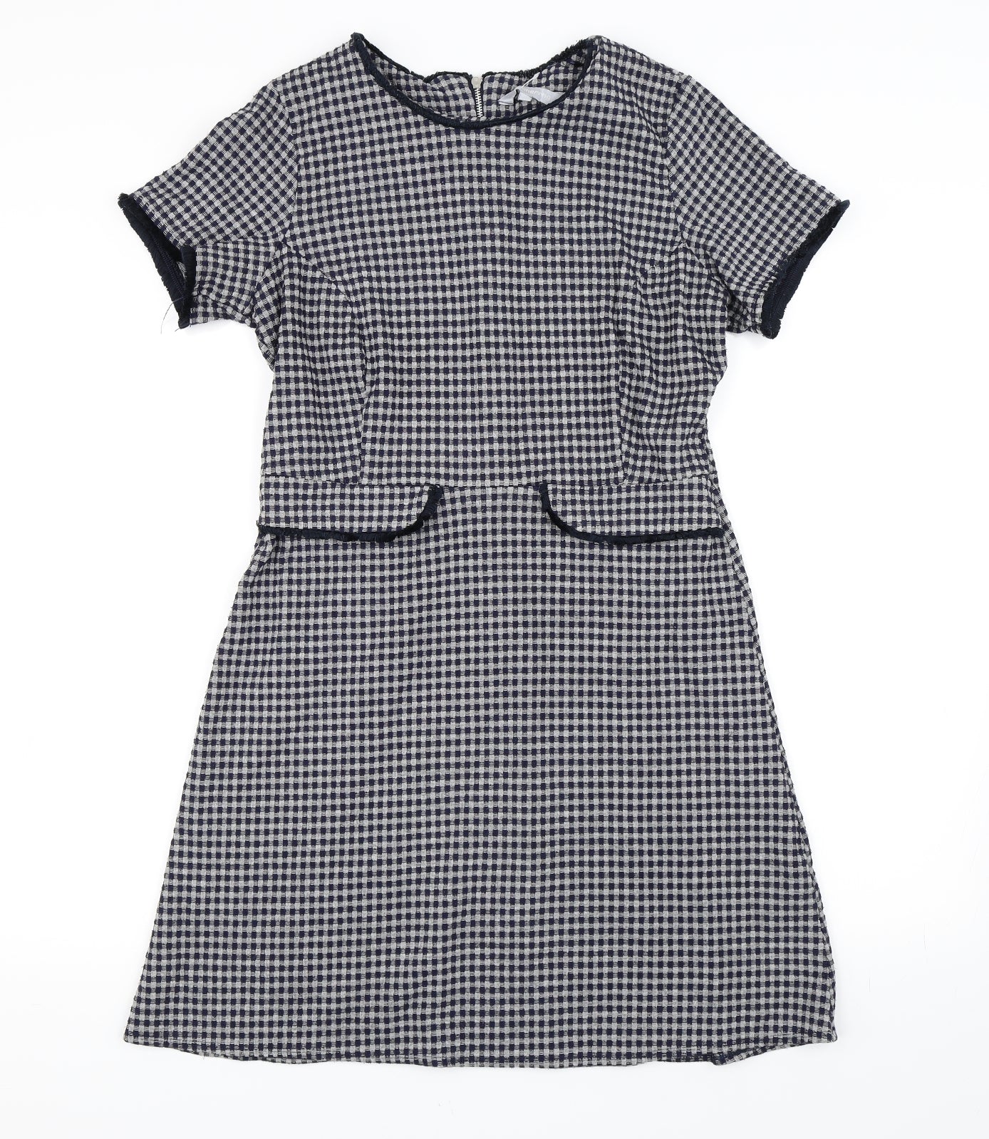 Red Herring Womens Blue Houndstooth  Pencil Dress  Size 12