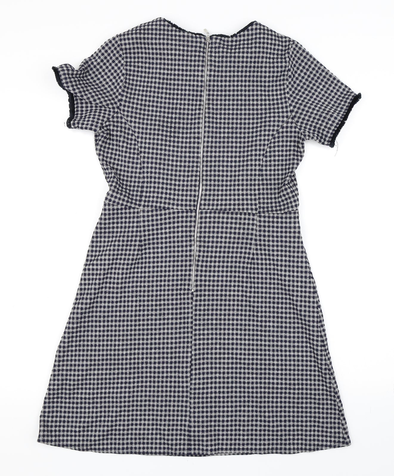 Red Herring Womens Blue Houndstooth  Pencil Dress  Size 12