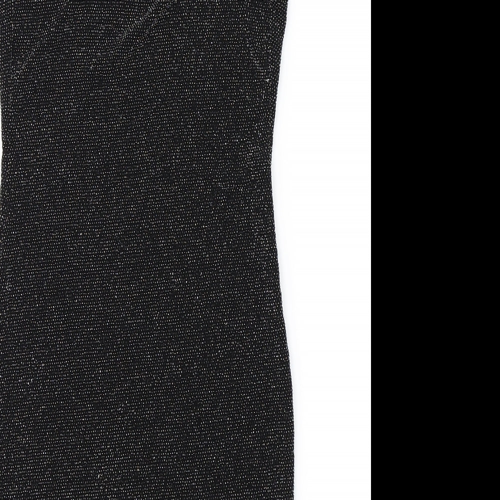 H&M Womens Black   Bodycon  Size 6  - Glitery