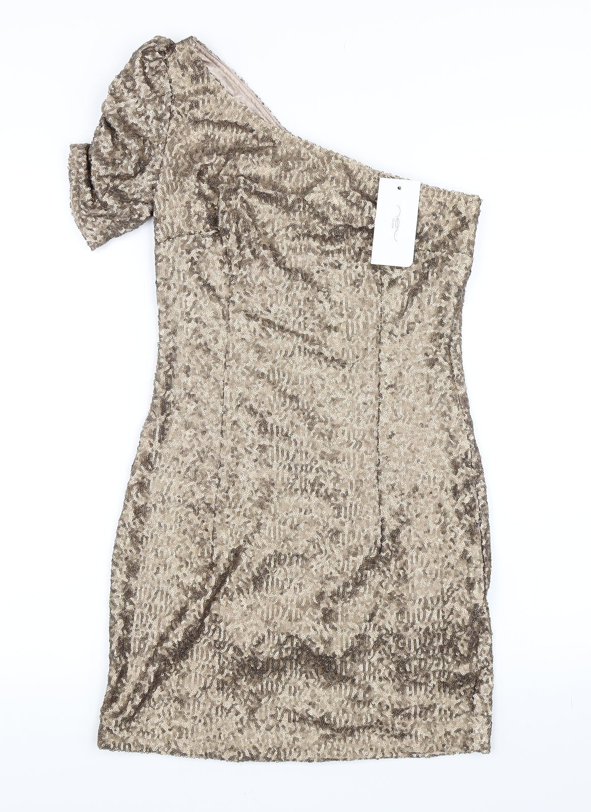Newlook Womens Gold   Bodycon  Size 6  - All sequins