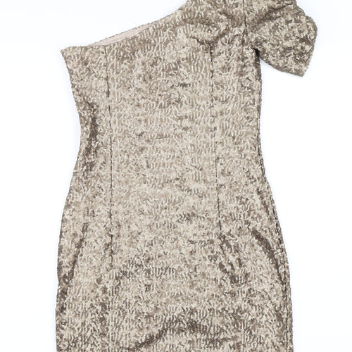Newlook Womens Gold   Bodycon  Size 6  - All sequins