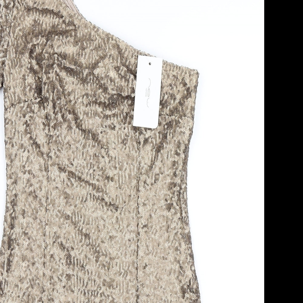 Newlook Womens Gold   Bodycon  Size 6  - All sequins