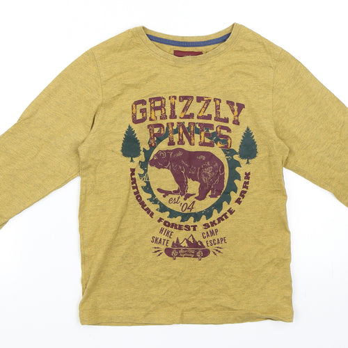 TU Boys Yellow   Basic T-Shirt Size 8 Years
