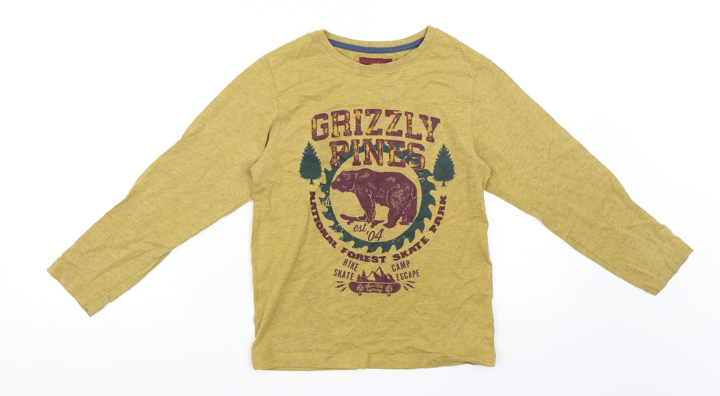 TU Boys Yellow   Basic T-Shirt Size 8 Years
