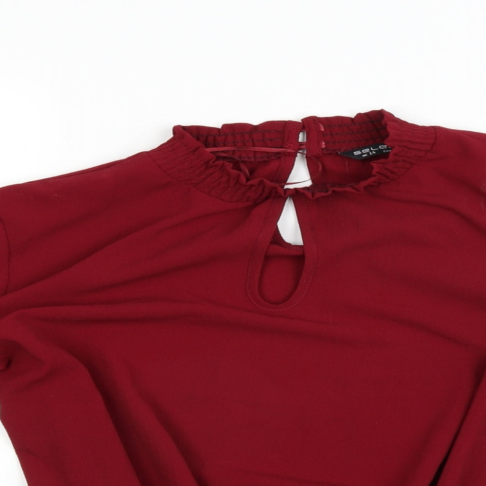 Select Womens Red   Basic Blouse Size 14